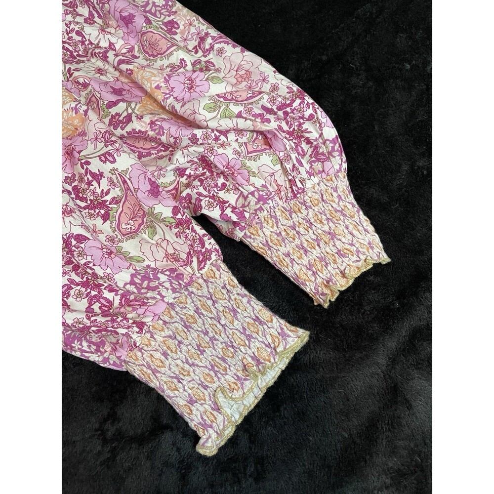 Oli & Hali NEW womens paisley balloon sleeve boho cottagecore blouse Large - Picture 12 of 12